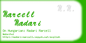 marcell madari business card